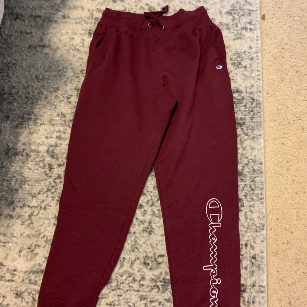 maroon champion sweatpants